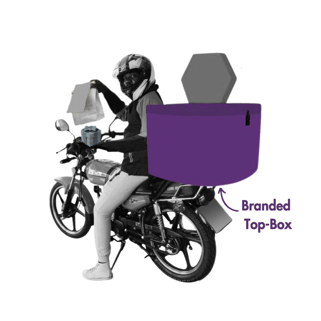 Unique outdoor advertising branded delivery bikes