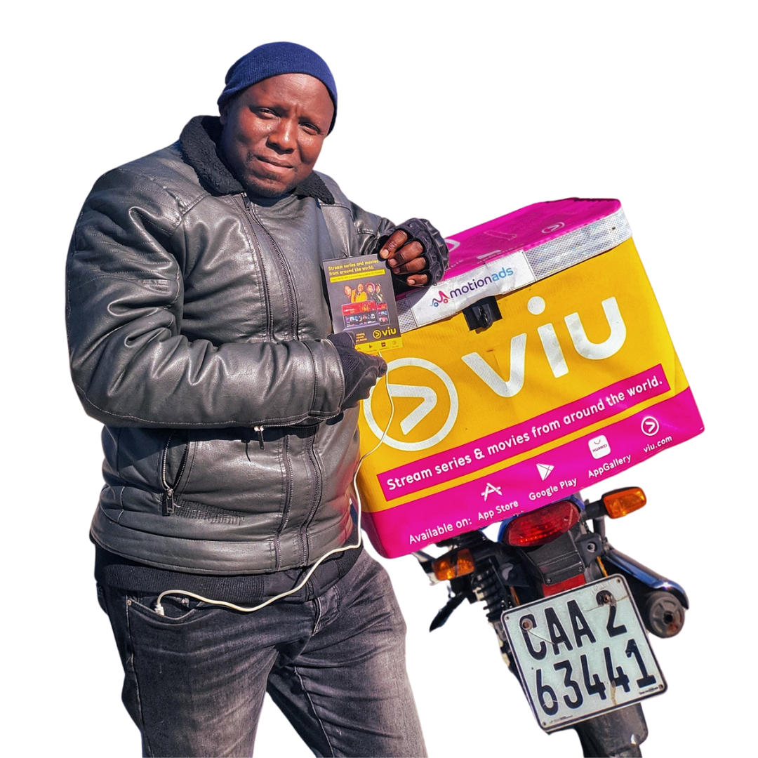 Unique outdoor advertising branded delivery bikes