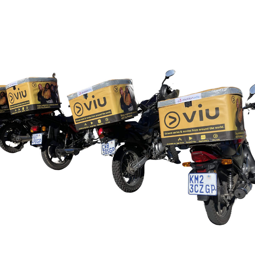 Unique outdoor advertising branded delivery bikes