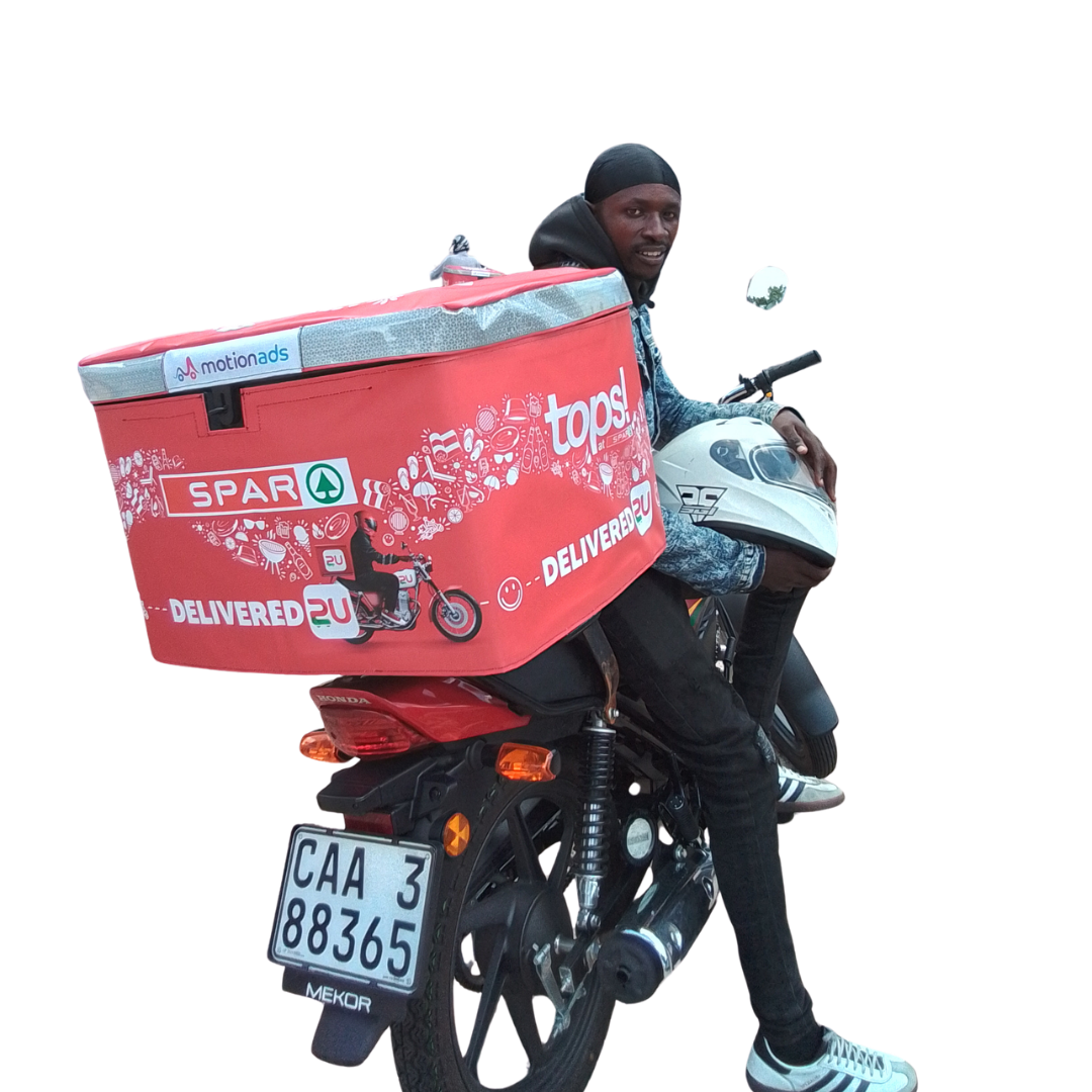 Unique outdoor advertising branded delivery bikes