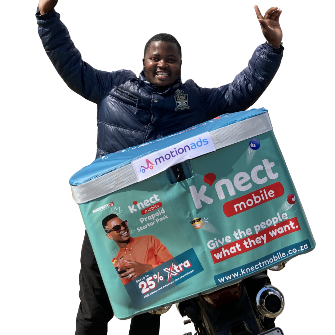 Unique outdoor advertising branded delivery bikes