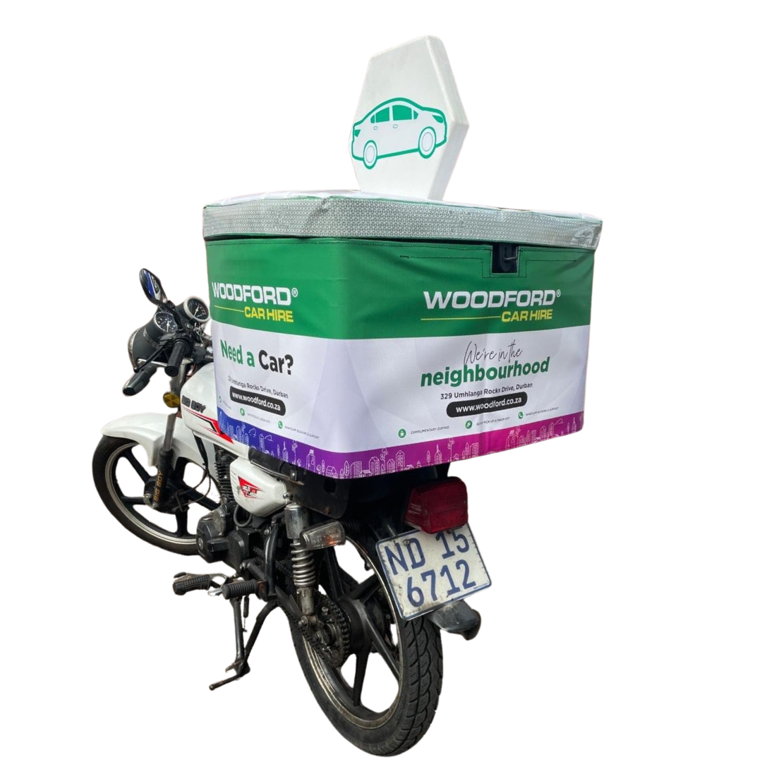 Unique outdoor advertising branded delivery bikes