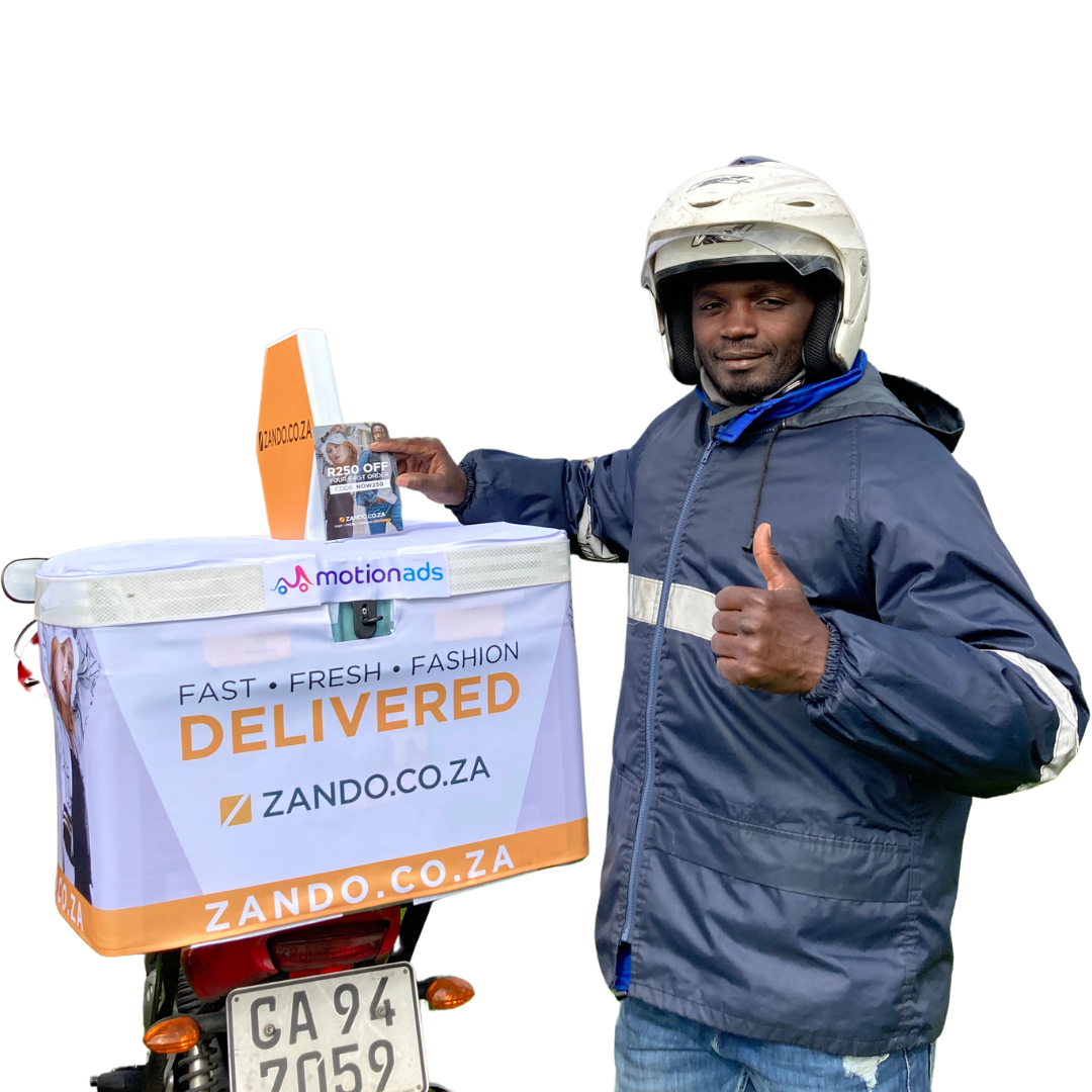 Unique outdoor advertising branded delivery bikes