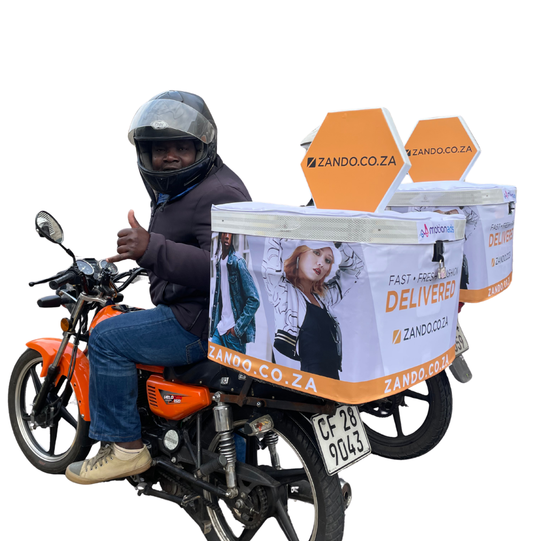 Unique outdoor advertising branded delivery bikes