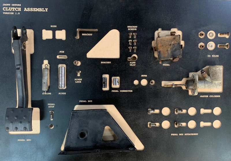 CNC milled 4X4 Land Rover dashboard parts