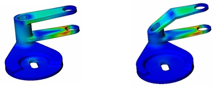 Use of COSMOS/Works 5.0 to optimize the shape of parts