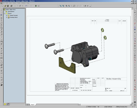 Improved Exploded Views with Optional Shaded Edges in SolidWorks 2001