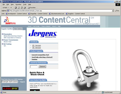 SolidWorks 3D Content Central