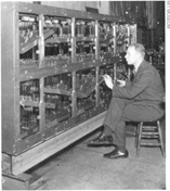 Professor John Wilbur and his mechanical computer