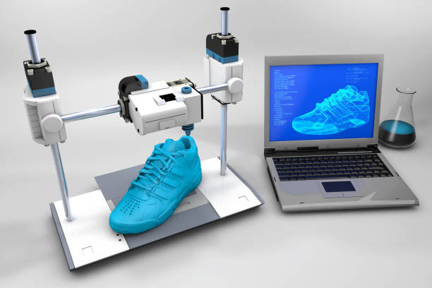 zapato deportivo impreso en 3d - 3d print fotografías e imágenes de stock