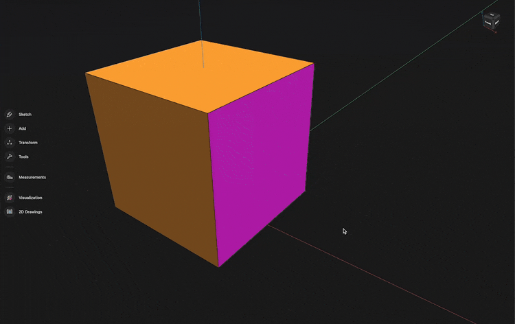 A cube's face is being pushed and pulled to adjust it's shape