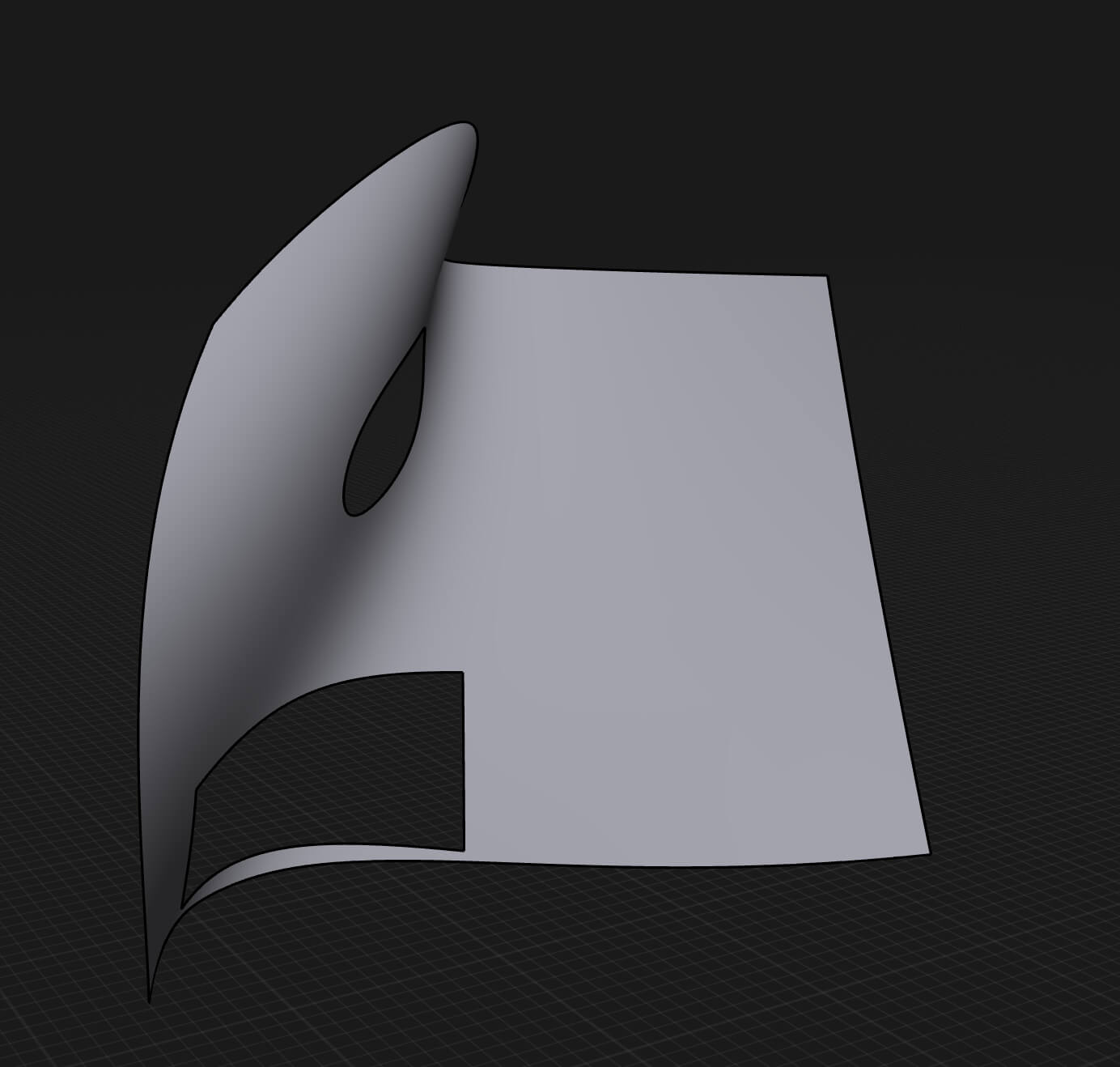 A face is a surface trimmed by curves. Outer loops define the boundaries of the face, inner loops define the holes on a surface. The face on picture 3. has the exact same surface as the surface 4., but it is trimmed by outer and internal loops.