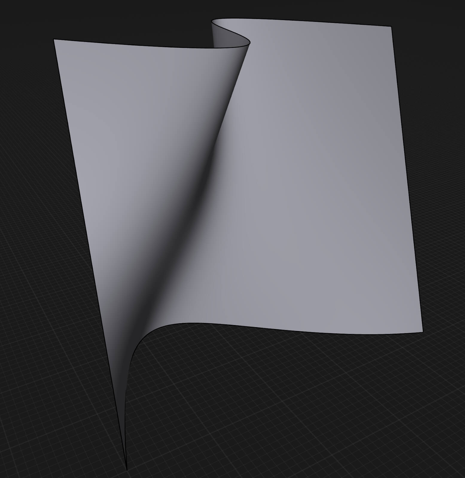 A surface is represented by a parametric equation (eg. a plane is s(u, v) = p0 + u ⋅ d1 + v ⋅ d2). Surfaces can be infinite (like a plane), closed (like a sphere), periodic (like a cylinder), or freeform (like a NURBS surface).