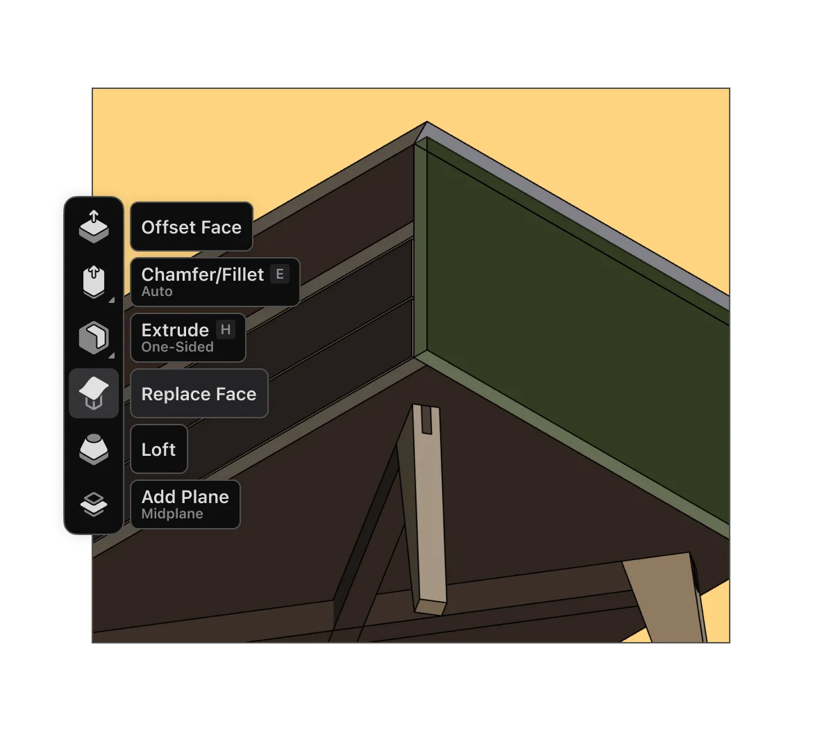Editing a wood table in Shapr3D