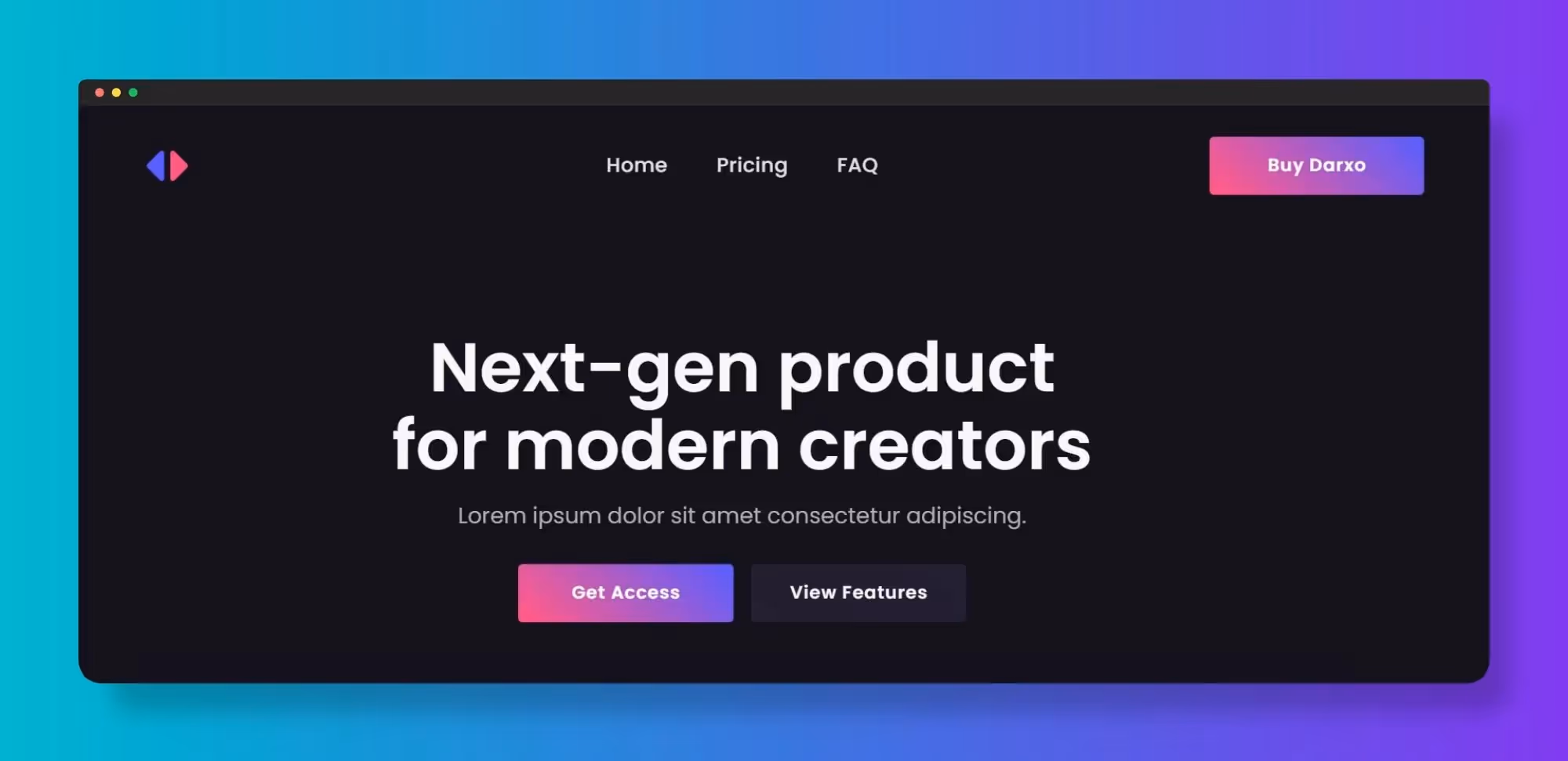 Carrd templates - Type 6 for SaaS Landing Page