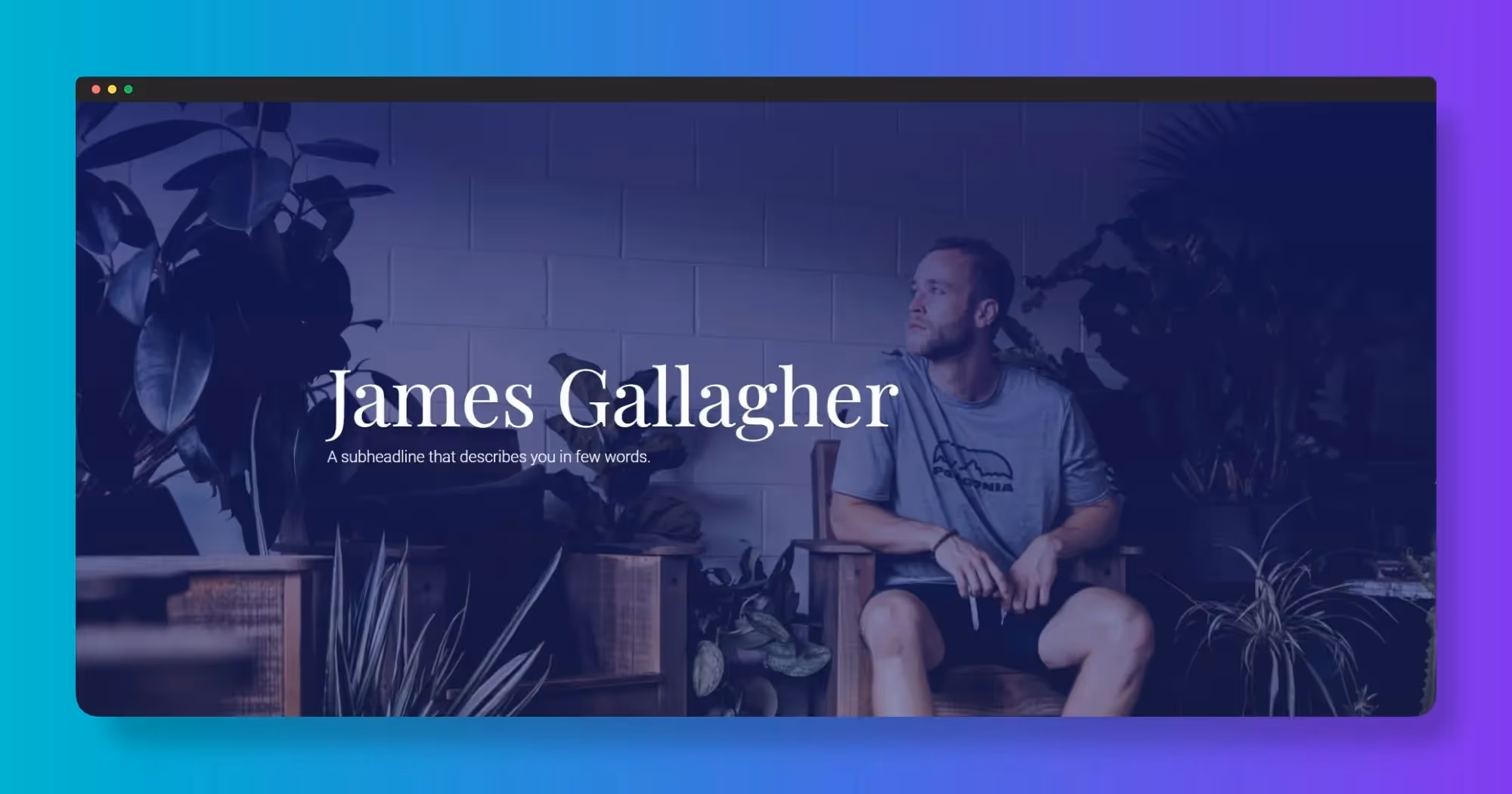 Carrd Templates - Type 1 for Personal Sites