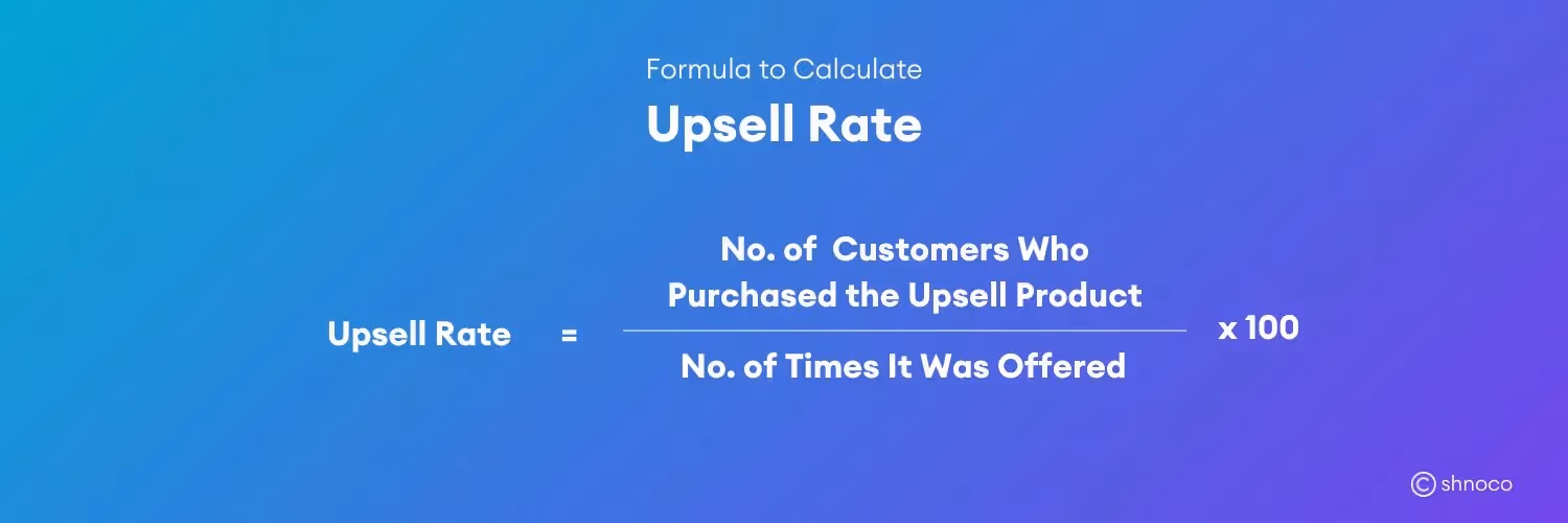 Upsell Rate formula