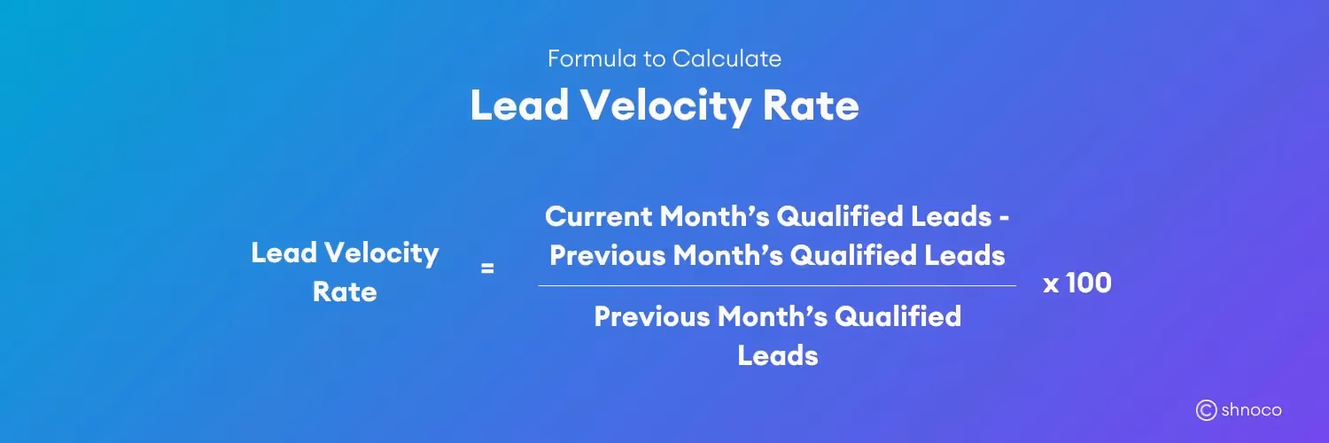 Lead Velocity Rate formula