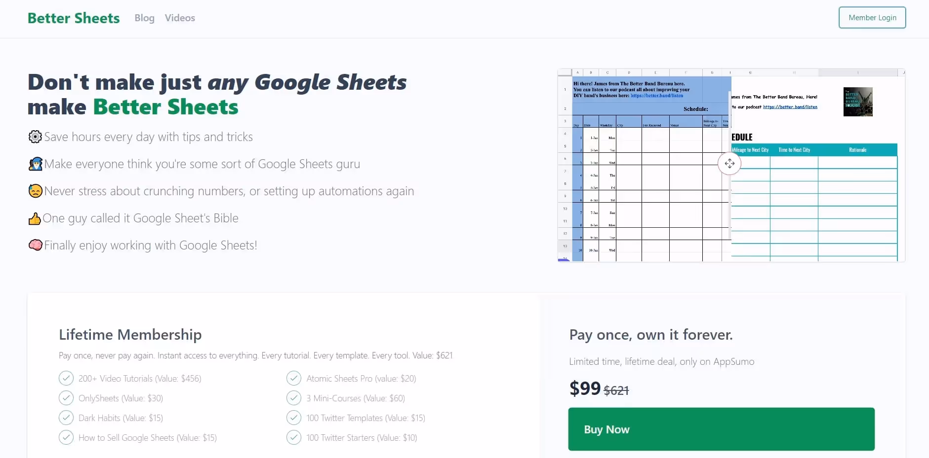 Carrd Websites - Better Sheets