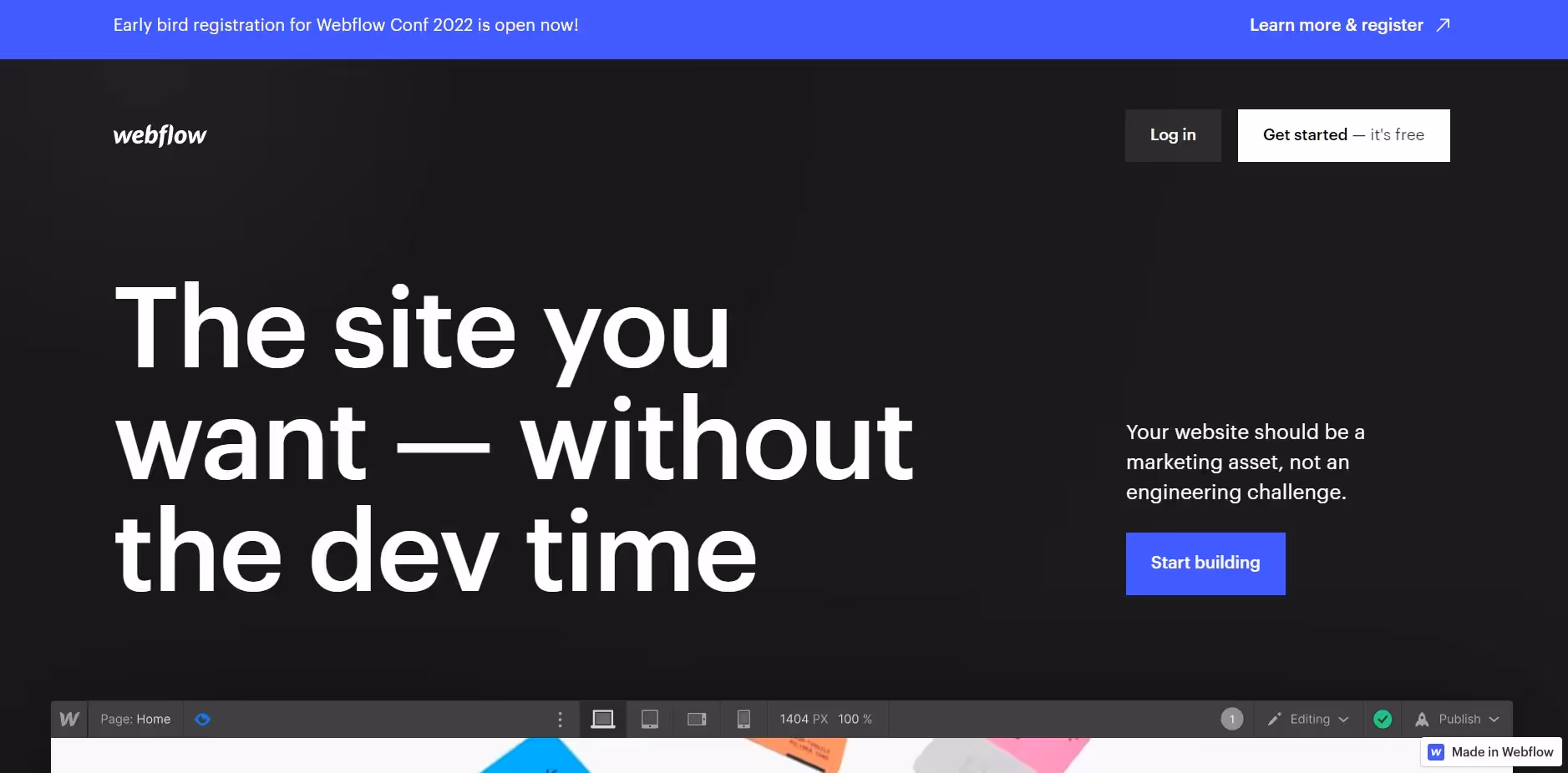 Free Website Builders with Custom Domain - Webflow