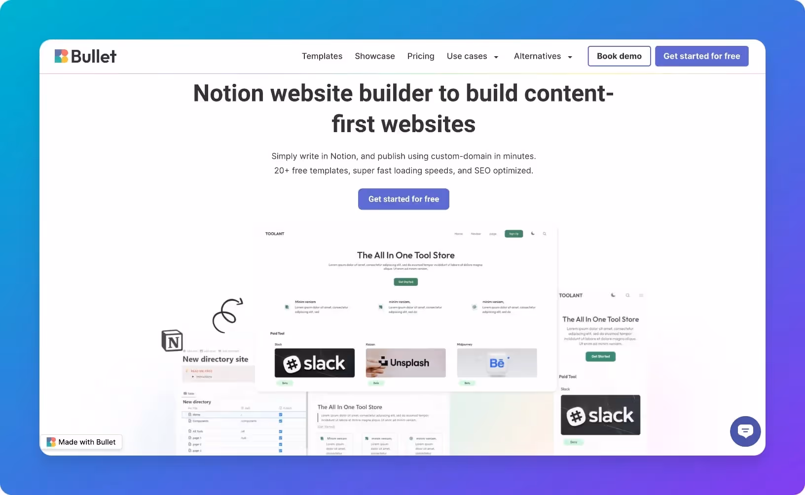 Notion Website Builder - Bullet