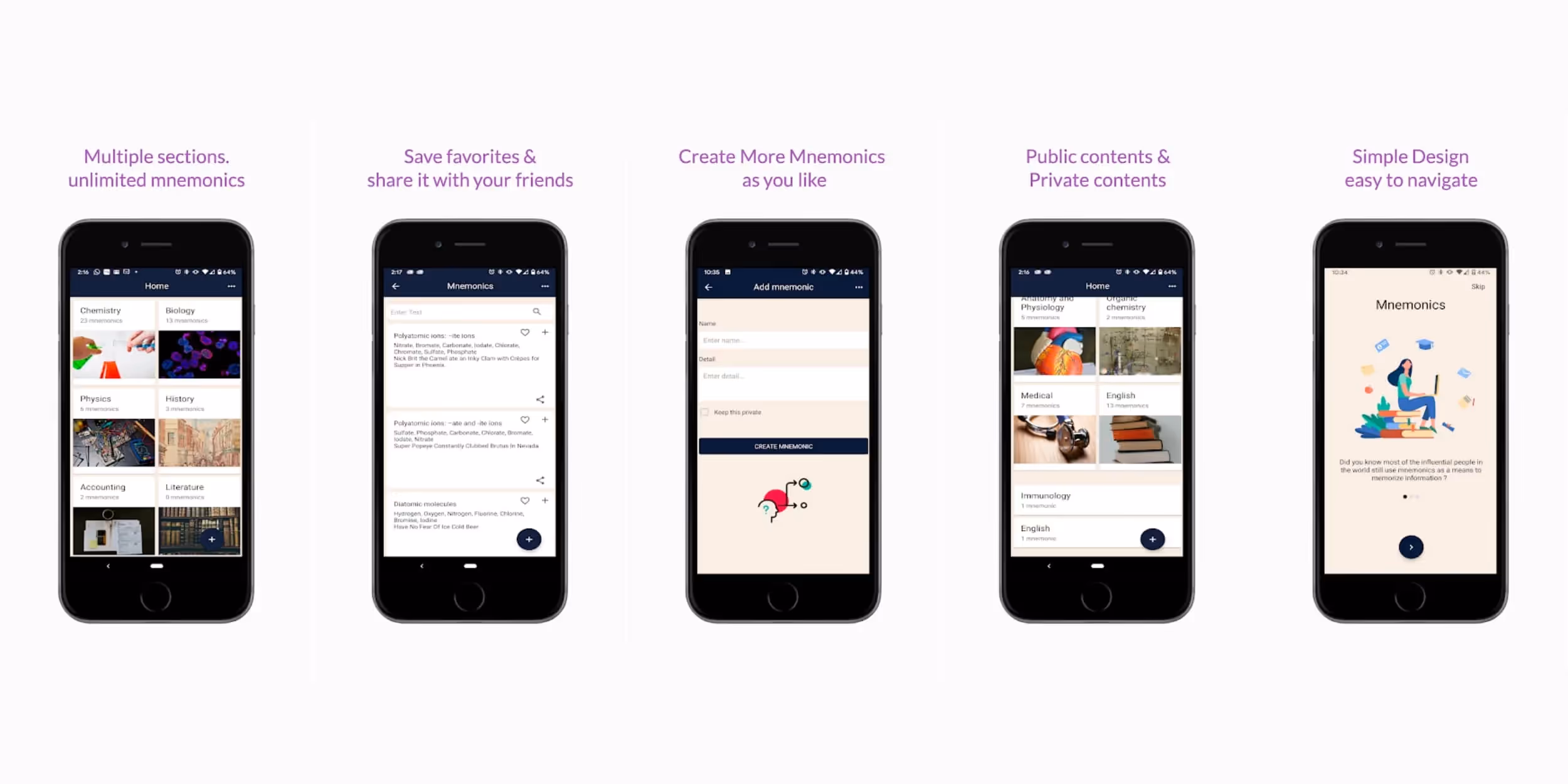 Adalo App Examples - Mnemonics
