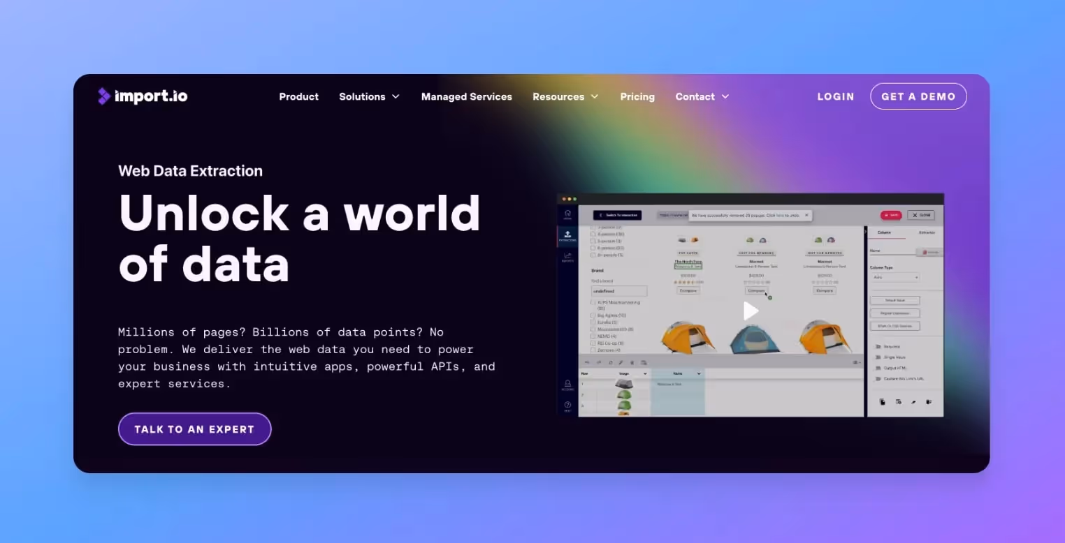 Best No-Code Web Scrapers - Import.io