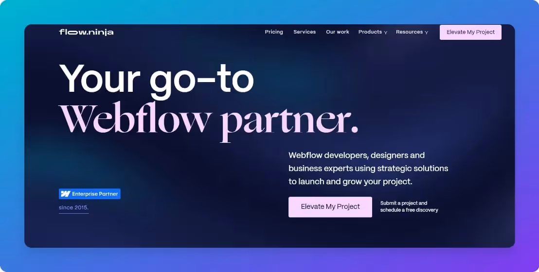 Webflow Agencies - Flow Ninja