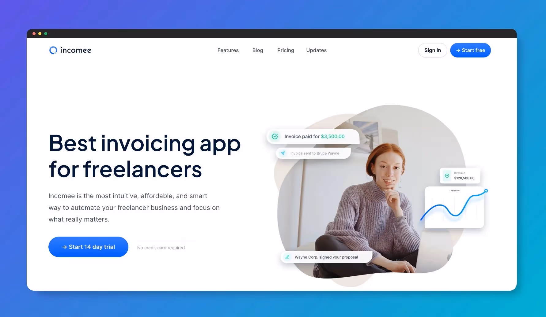No-Code SaaS Example - Incomee