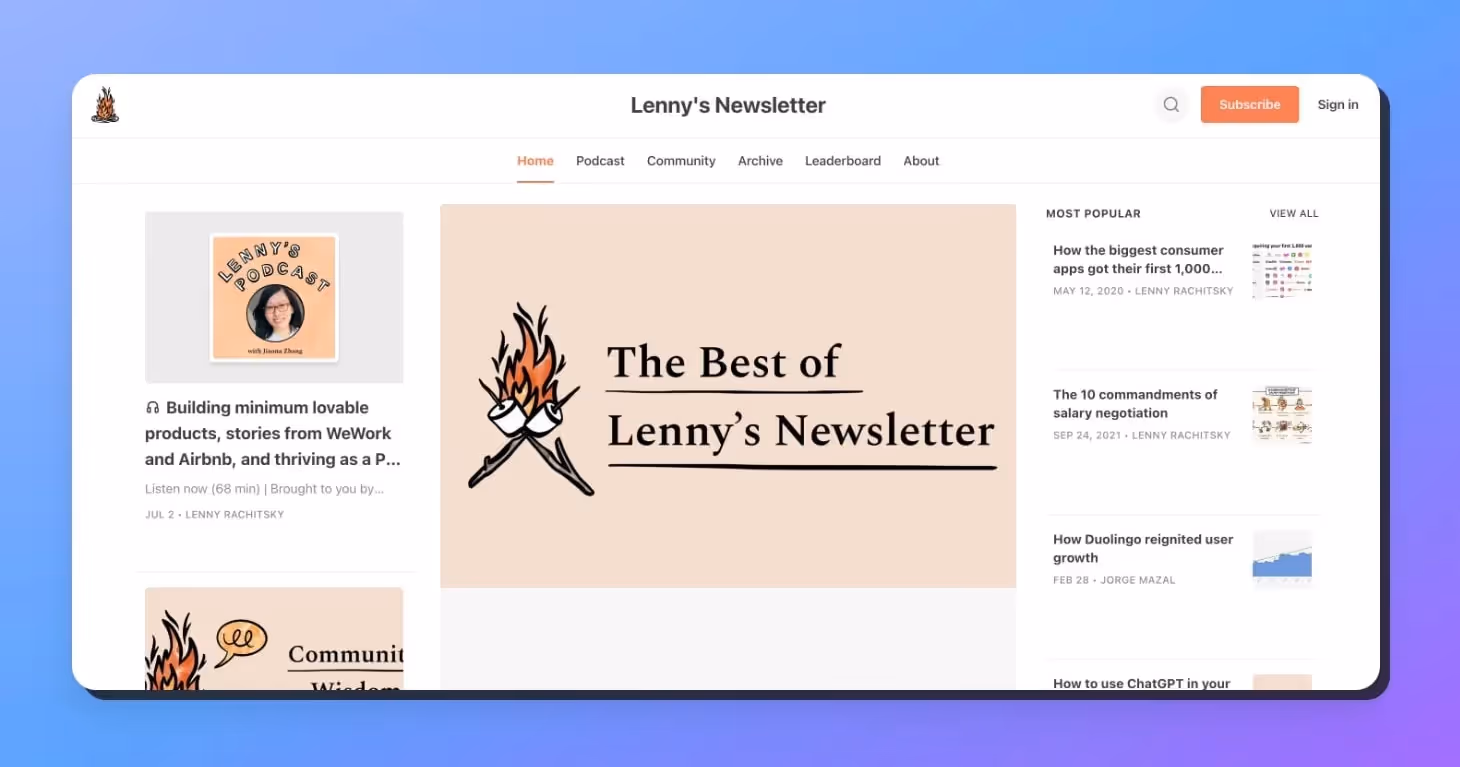 Content Entrepreneur - Lenny