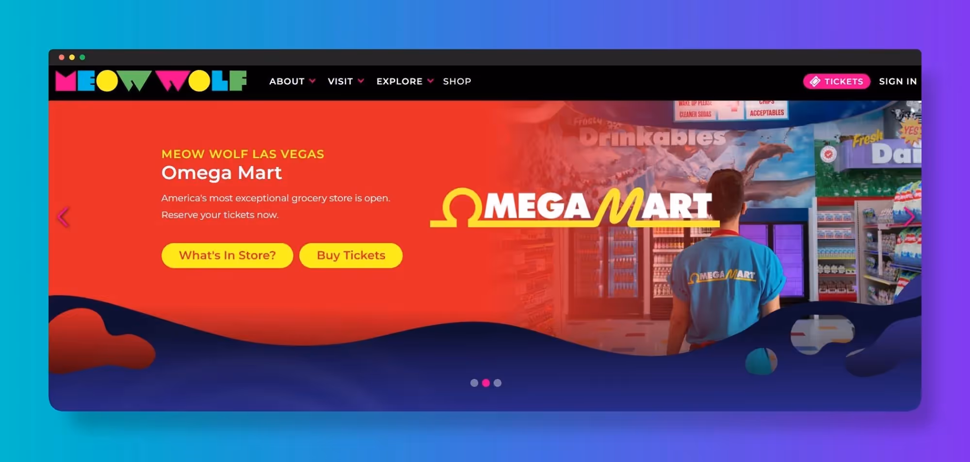 Web Applications Examples - Meow Wolf