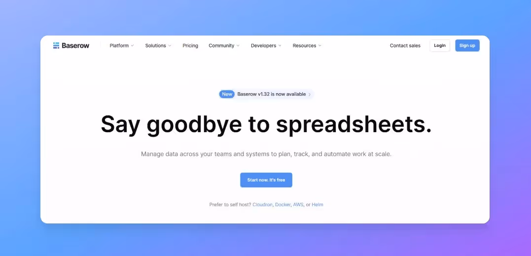 Best Database App Builders - Baserow