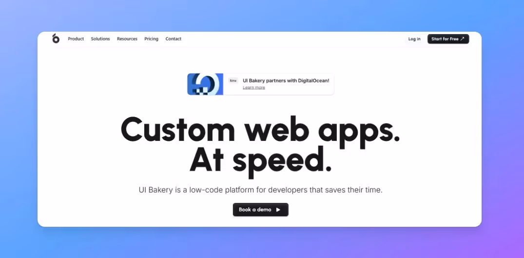 Best Web App Builders - UI Bakery
