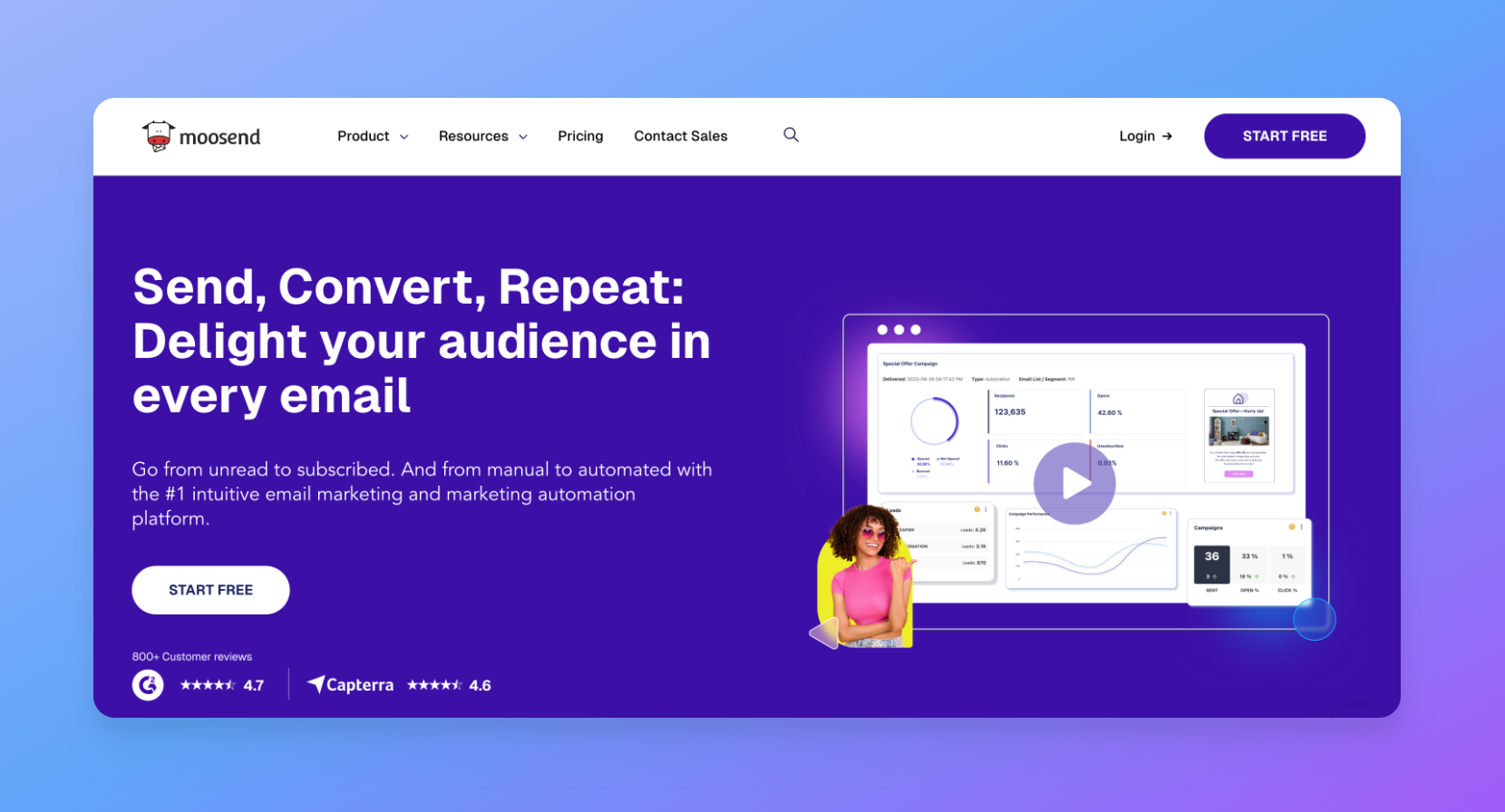 paid newsletter platforms - Moosend