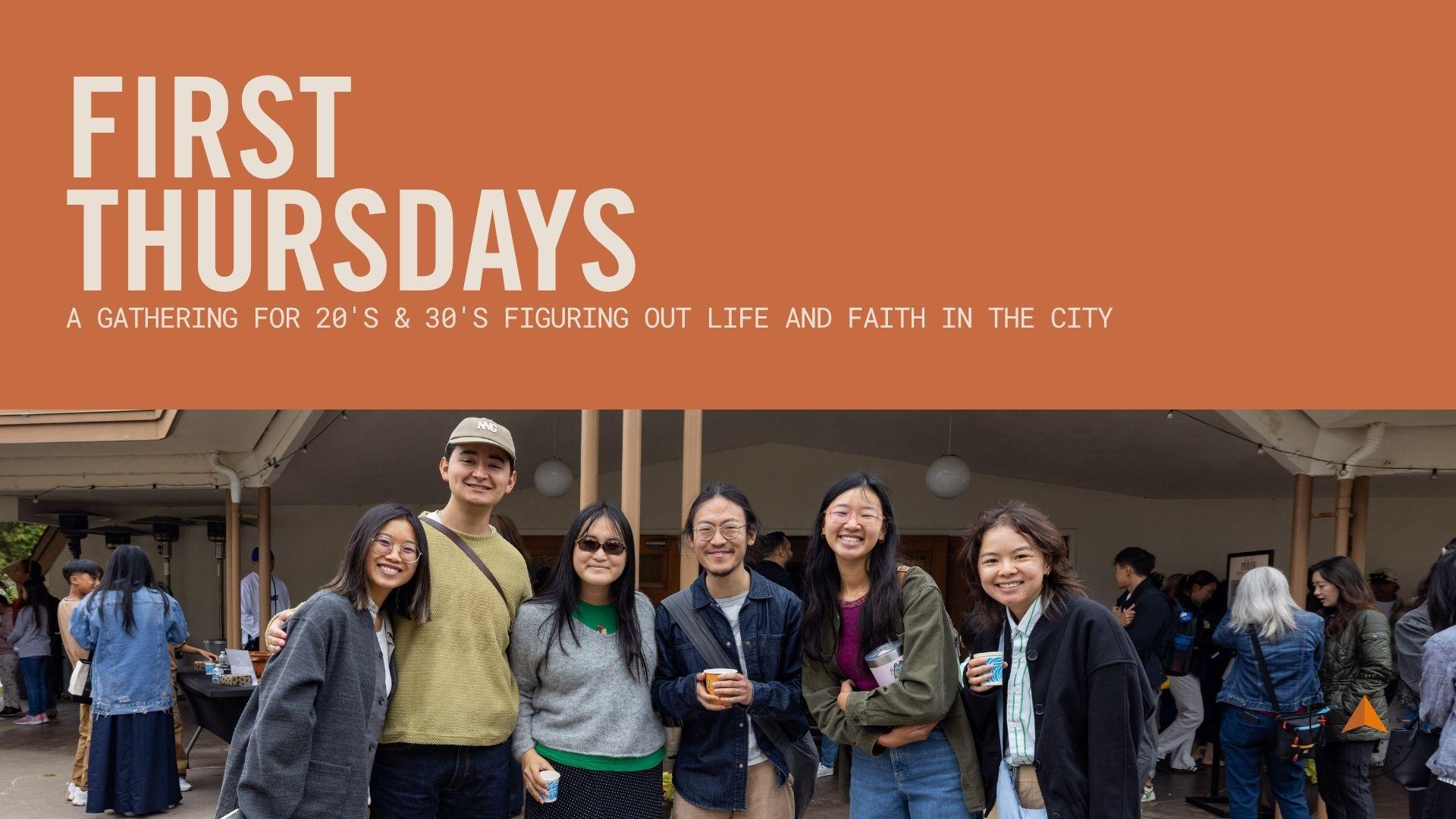 Young adults gathered together at New North Church.
