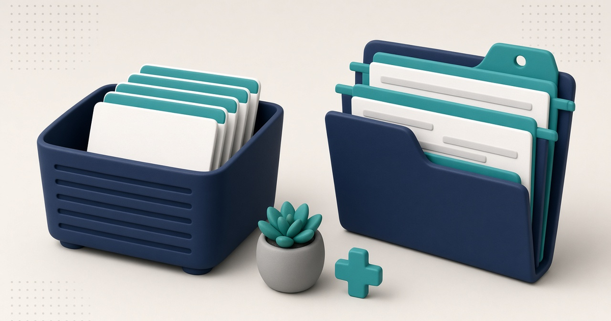Physician records list next to a client folder in ElderSuite
