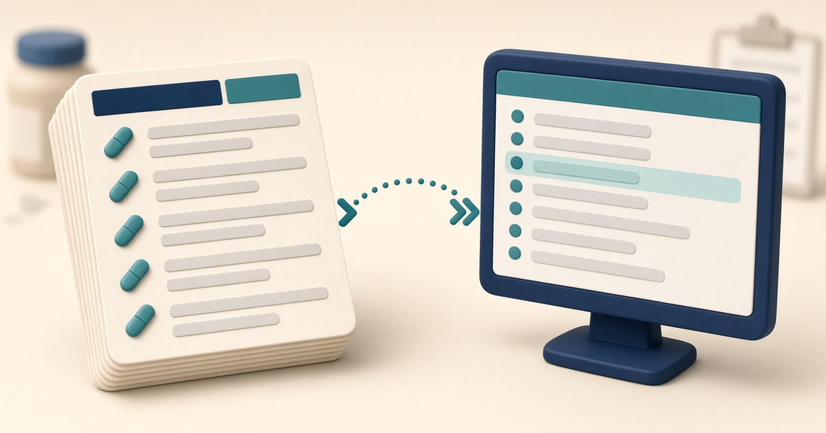 soft-3D Medication Profile / Report Center illustration with no readable PHI.
