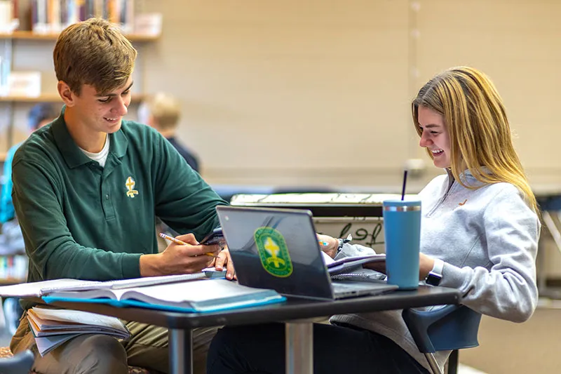 students laughing together