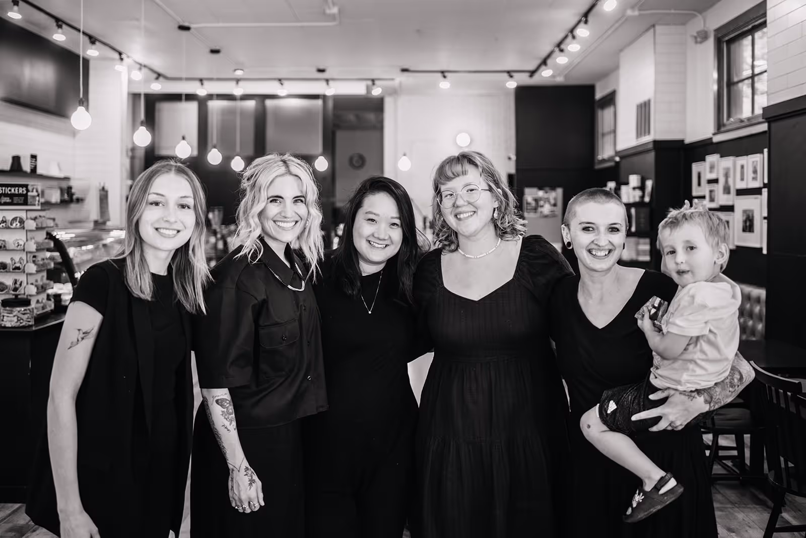 A photo of the Black Dog baristas and team