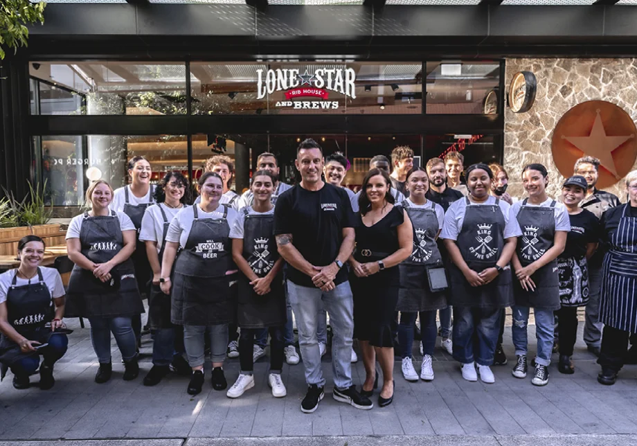 The Lone Star Rib House team outside their restaurant