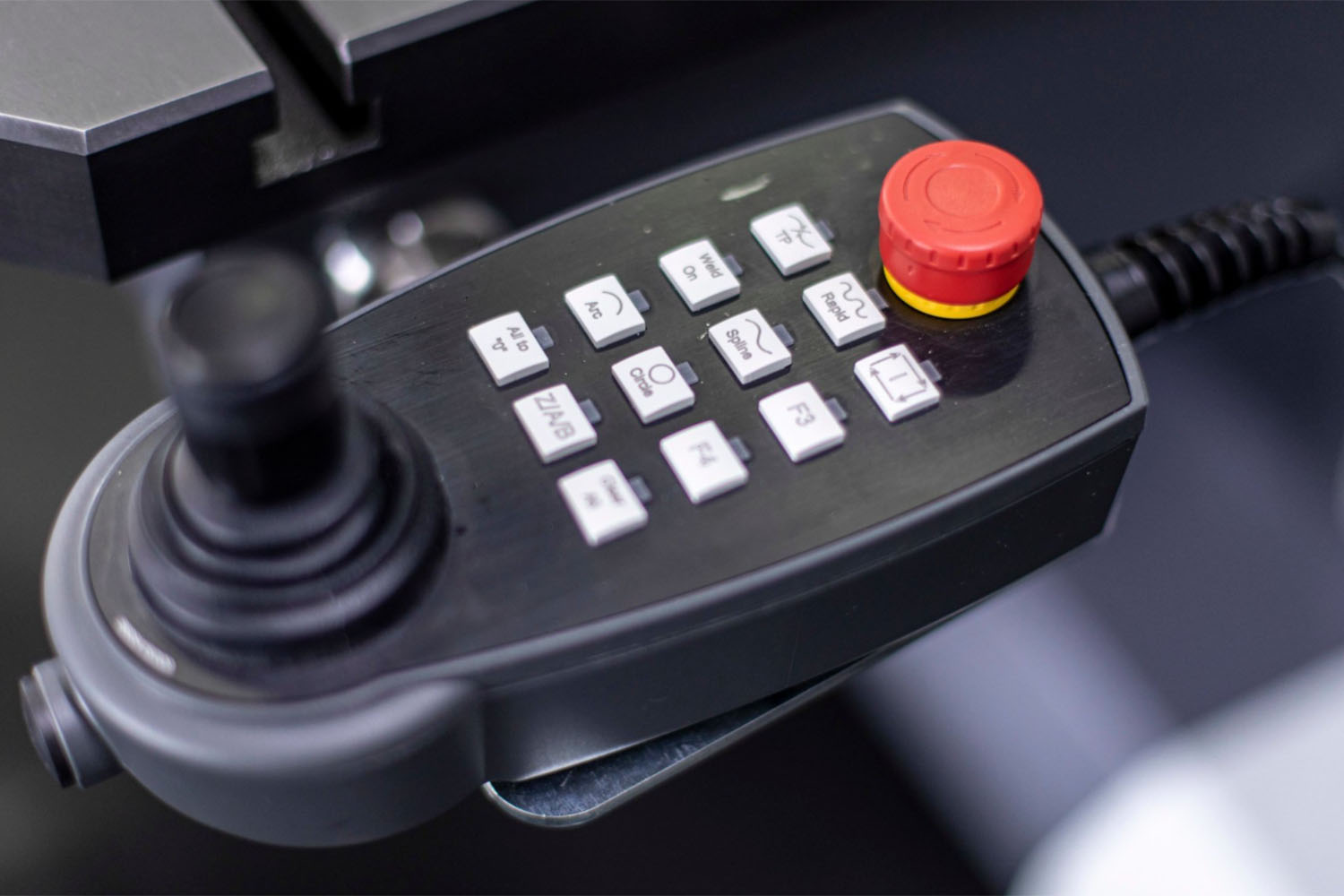 Joystick zur Bedienung der Laserschweißanlage ASKIAS Adaption