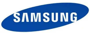 Samsung Markenlogo in blau und weiß.