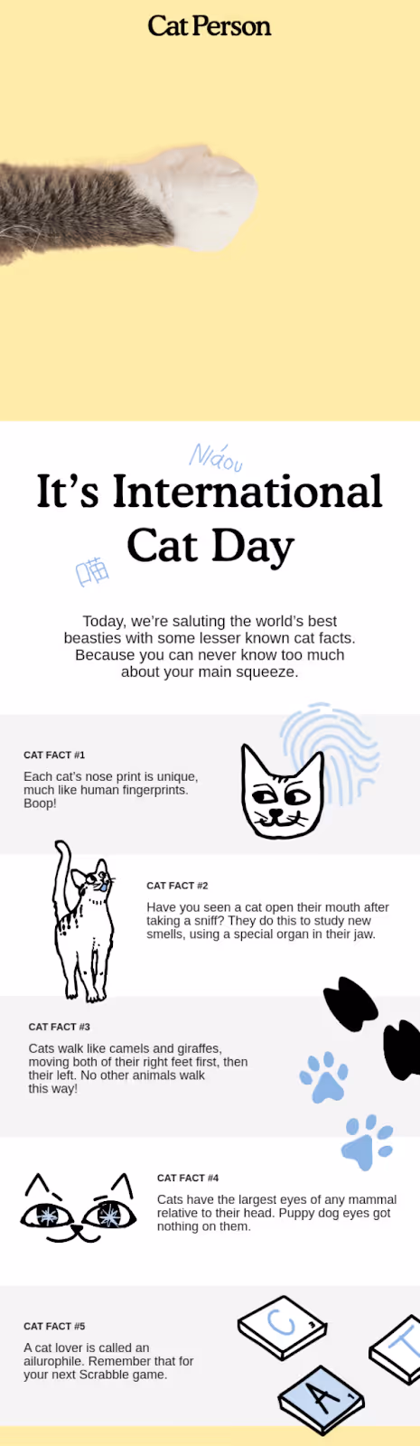 educational email marketing example