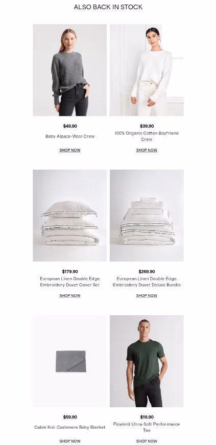 cross sell / upsell email example