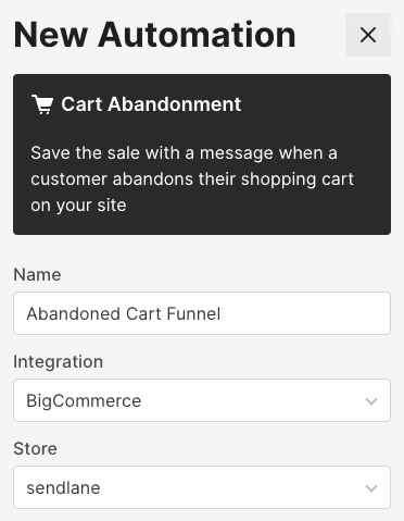 setting up abandoned cart email funnel