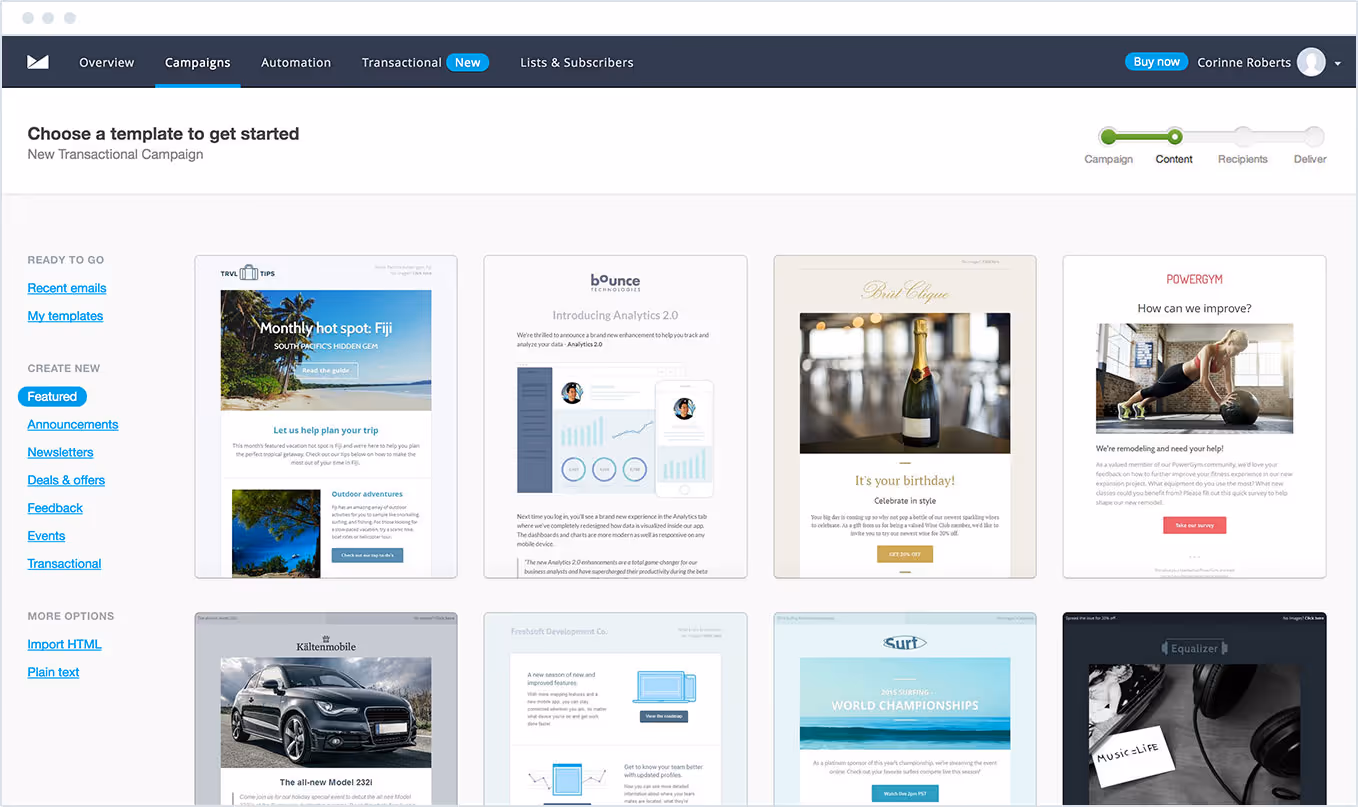 Campaign Monitor email templates library