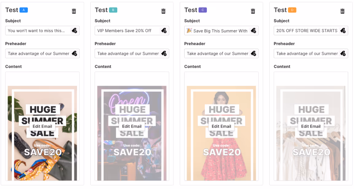 Sendlane multivariate test example