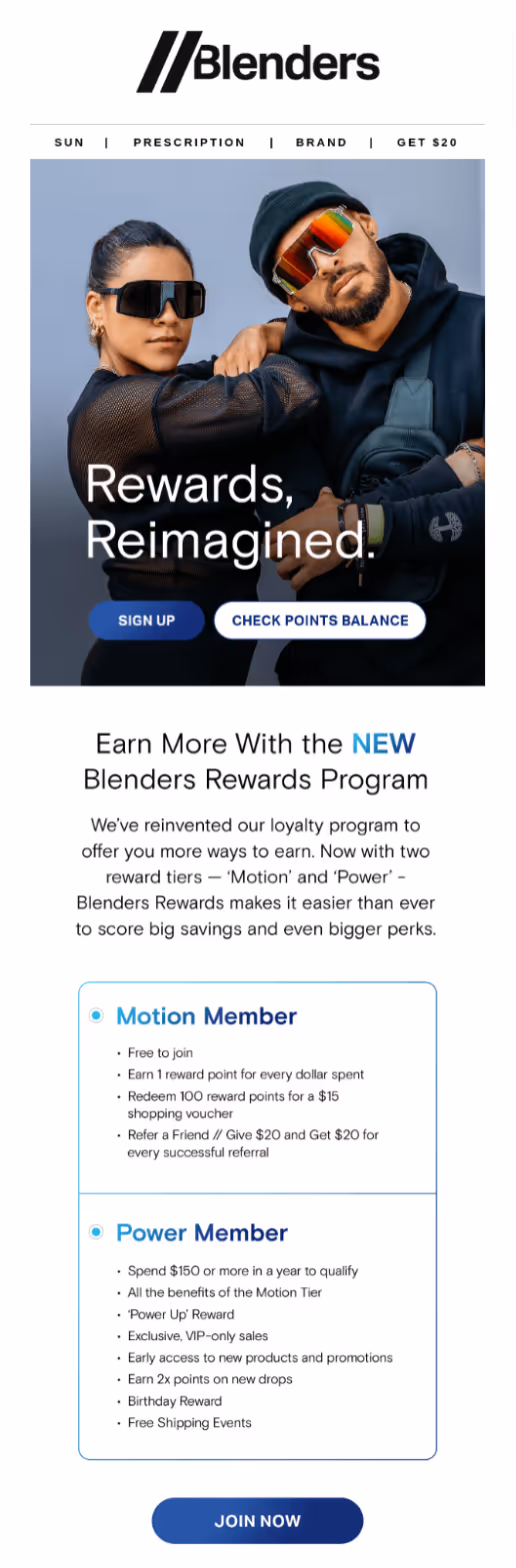 Blenders referral program email
