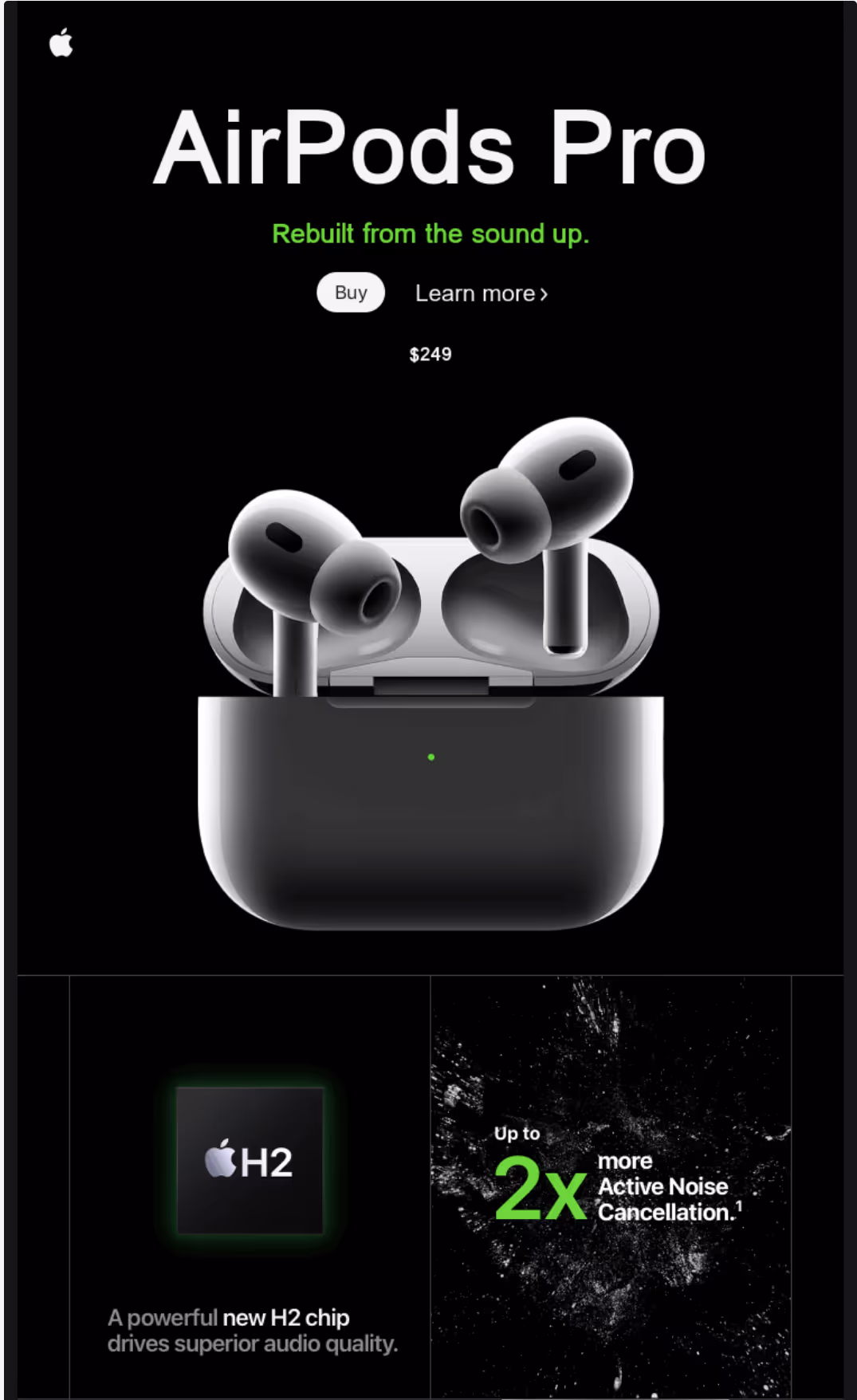Apple product launch email