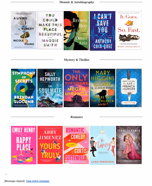 email for book recommendations
